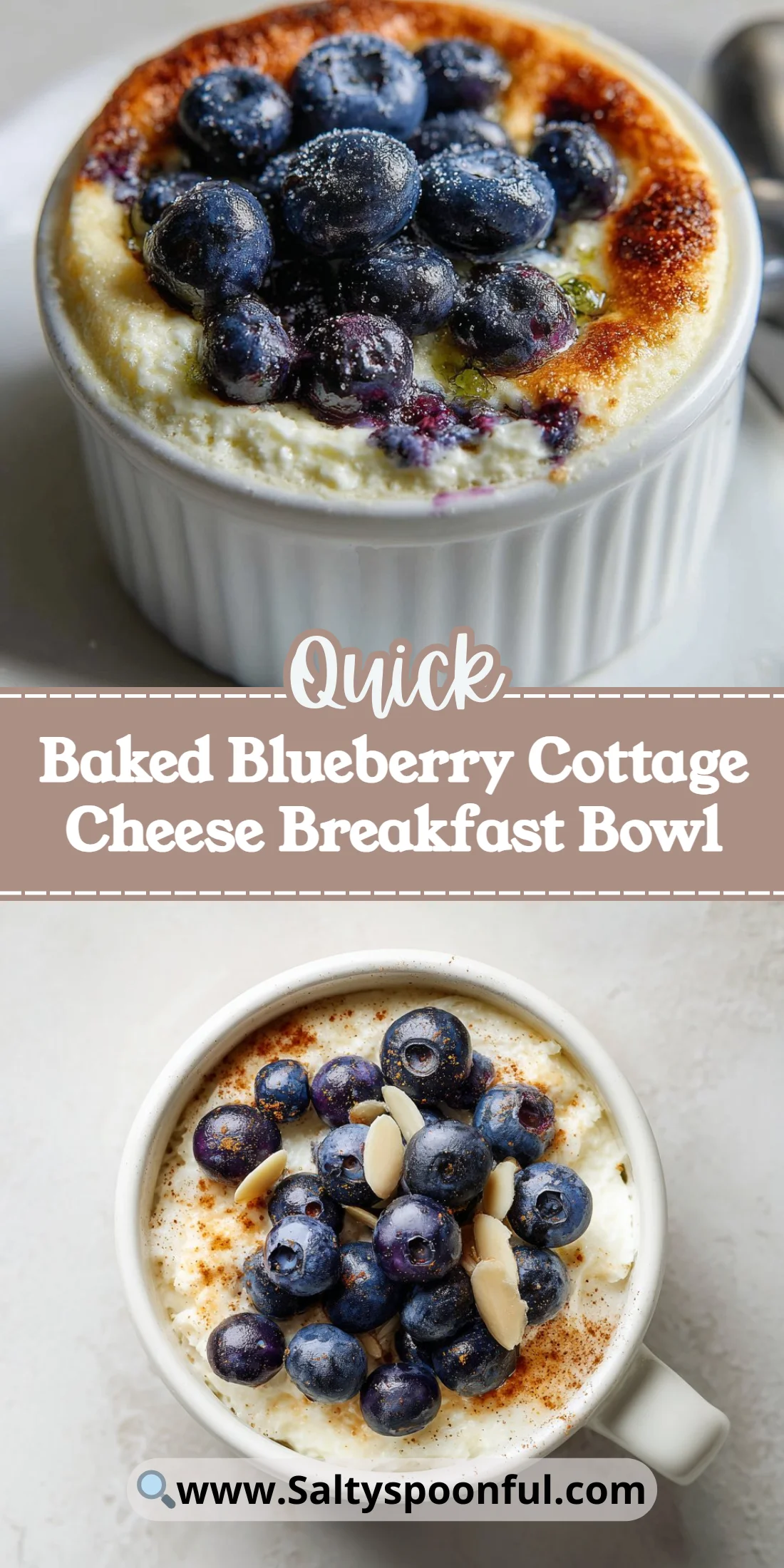 Baked Blueberry Cottage Cheese Breakfast Bowl