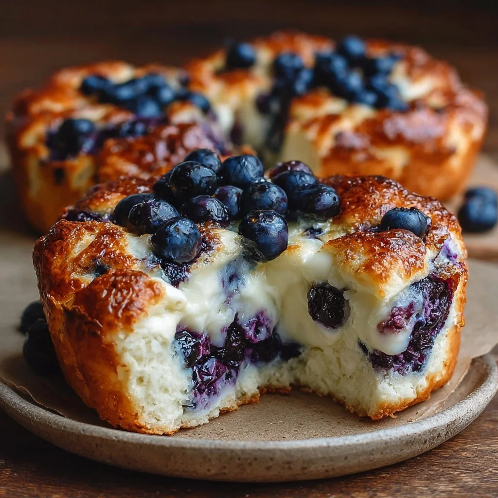 Cottage cheese blueberry cloud bread recipe for a light snack