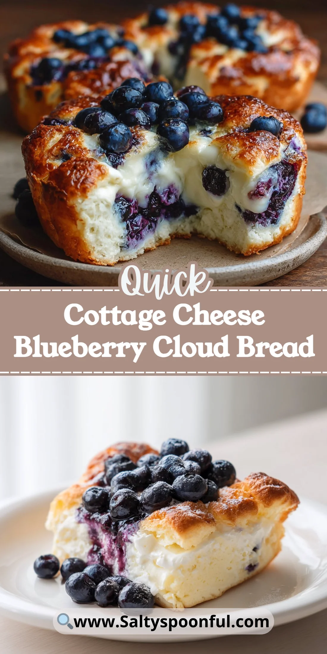 Cottage Cheese Blueberry Cloud Bread