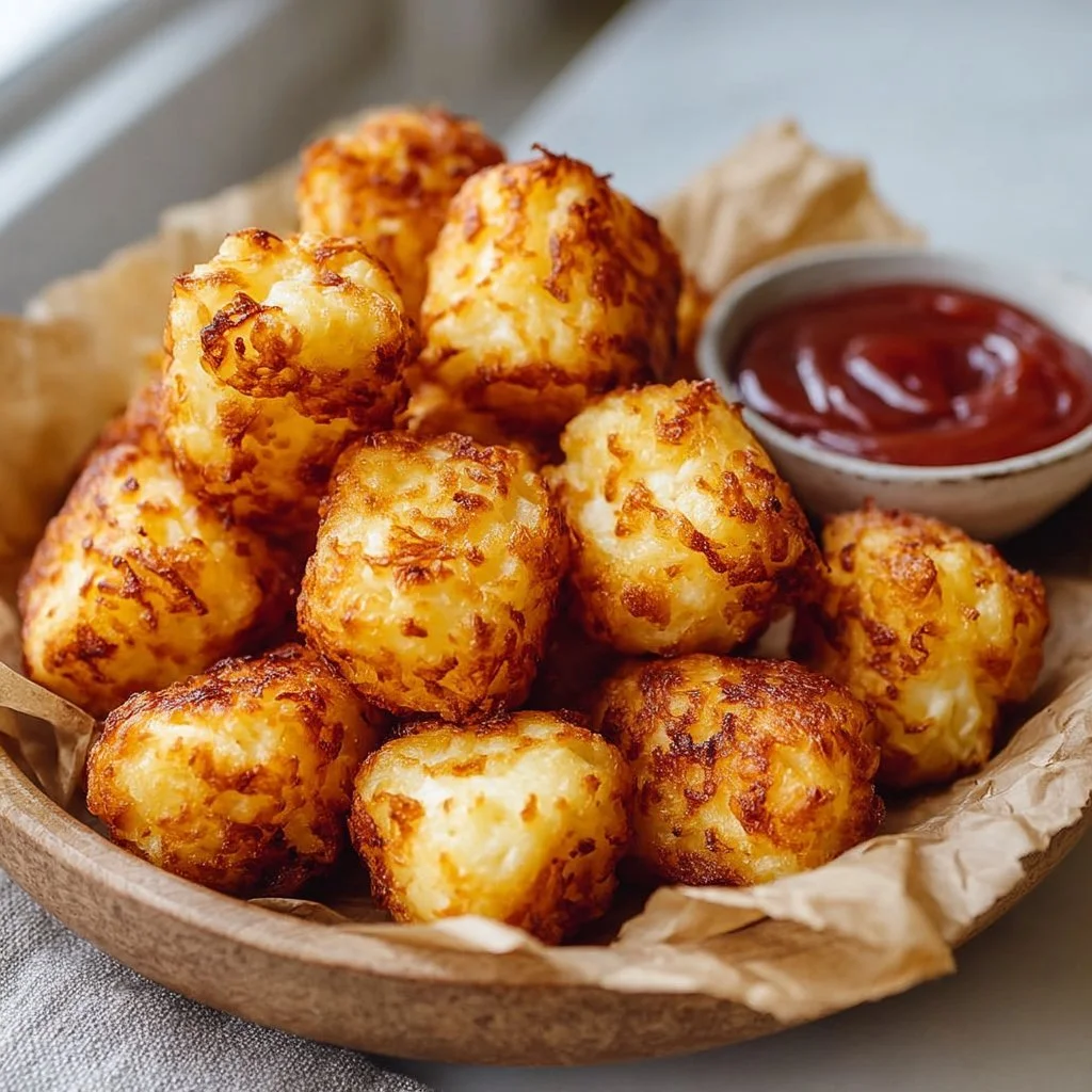 Delicious Cottage Cheese Tots served on a plate, perfect for a healthy snack.