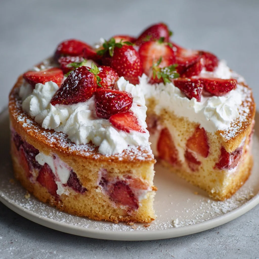 French Strawberry Cake