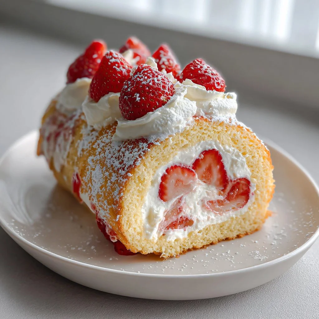 Strawberry Shortcake Sushi Roll