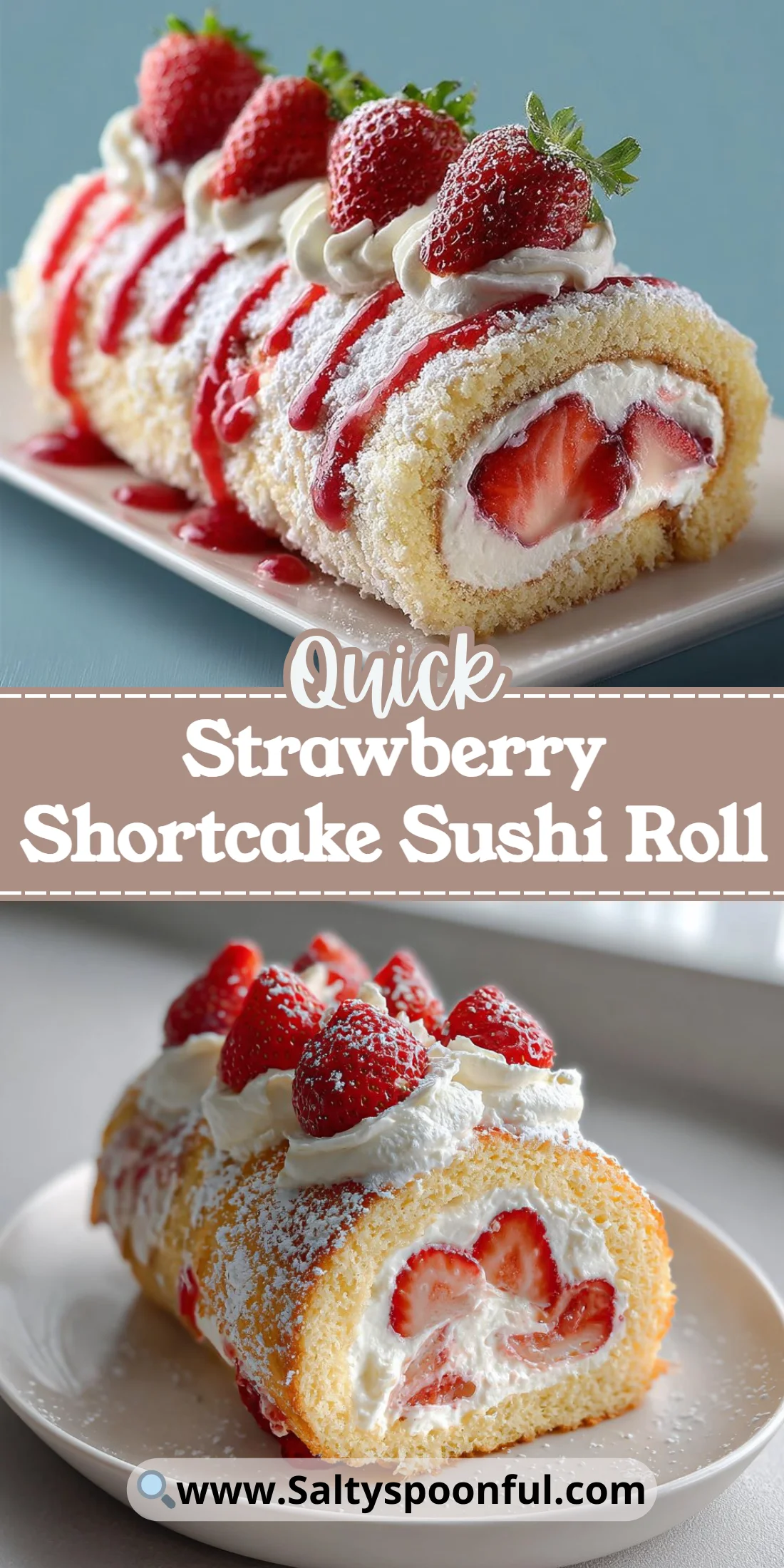 Strawberry Shortcake Sushi Roll