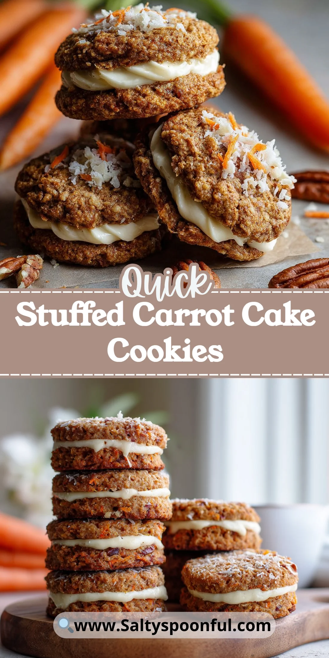 Stuffed Carrot Cake Cookies
