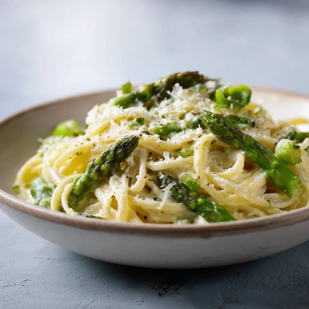 Asparagus & Lemon Cream Pasta