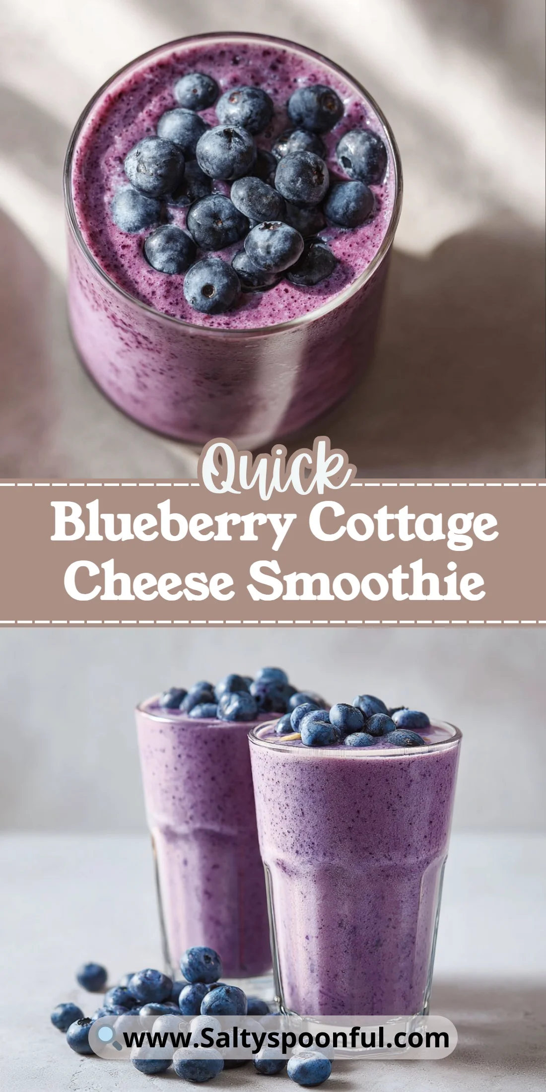 Blueberry Cottage Cheese Smoothie