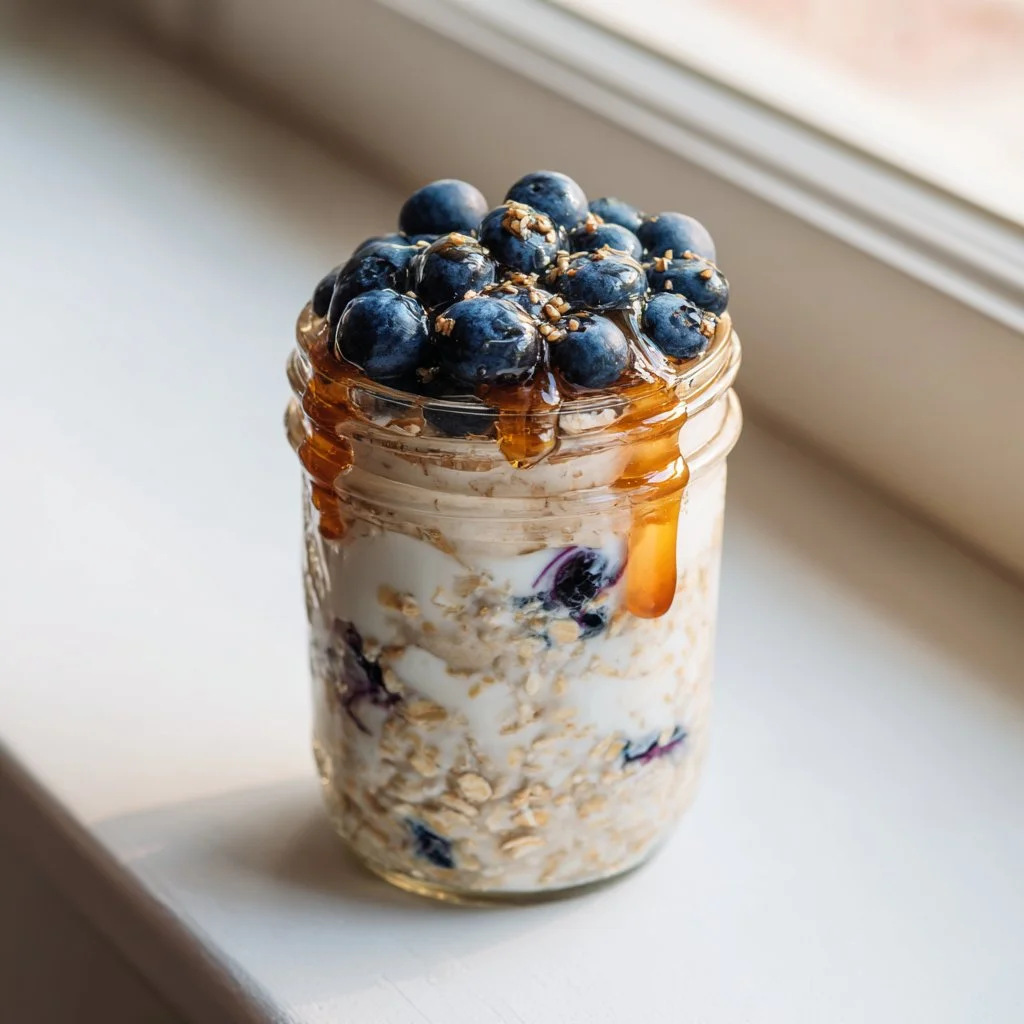 Blueberry Overnight Oats Jar