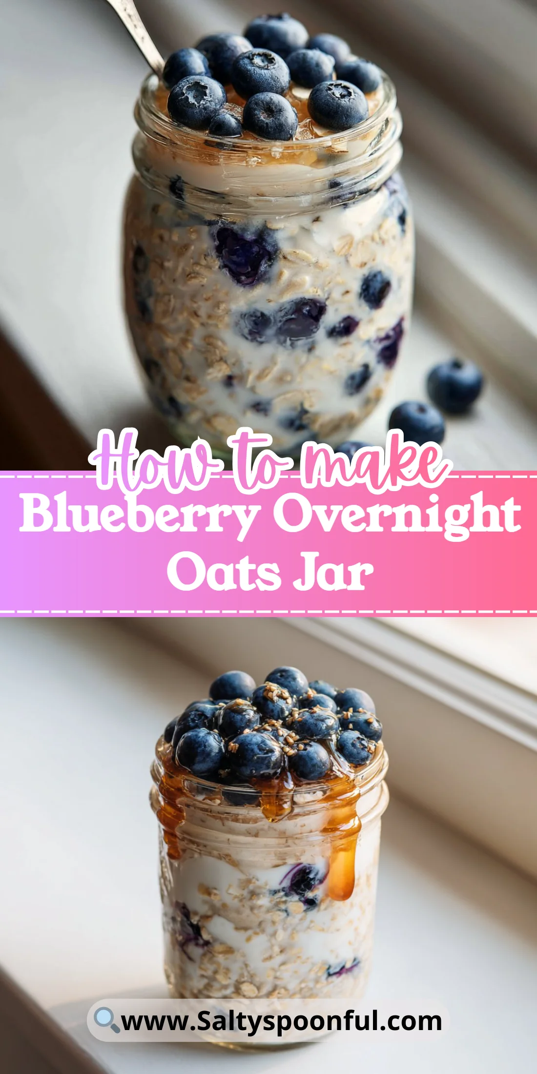Blueberry Overnight Oats Jar