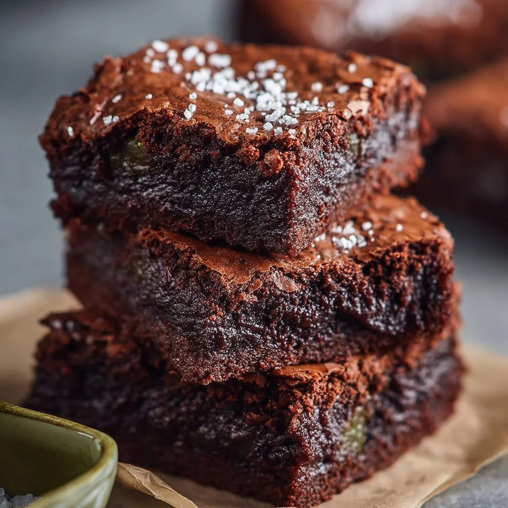 Delicious chocolate brownies fresh out of the oven on a wooden table