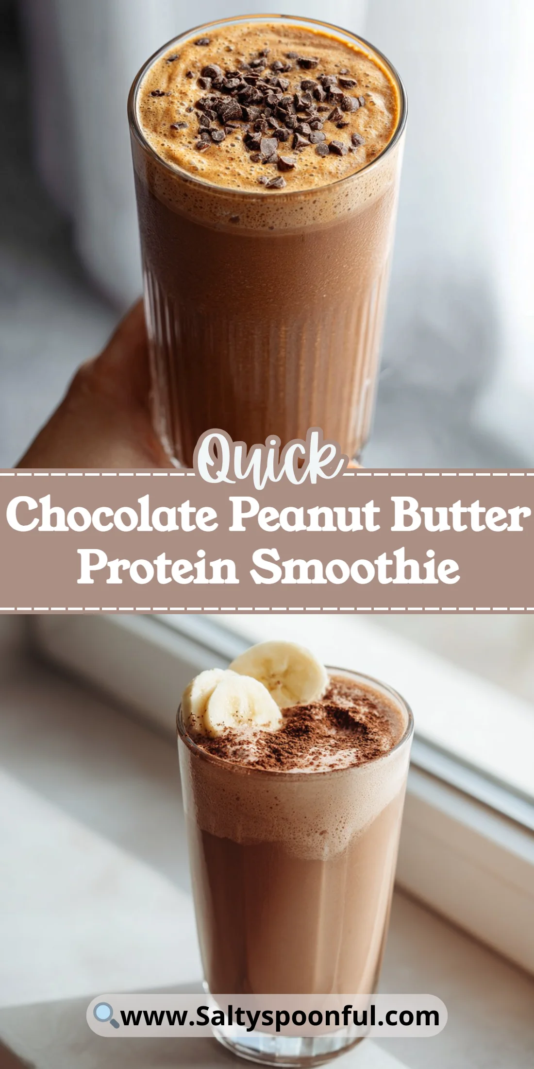 Chocolate Peanut Butter Protein Smoothie