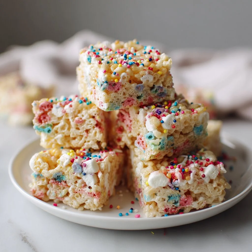 Circus Animal Cookie Rice Krispie Treats