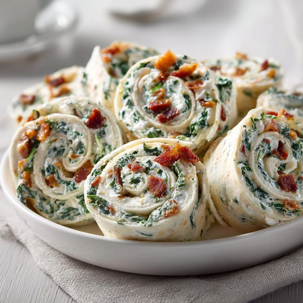 Classic Spinach Dip Pinwheels