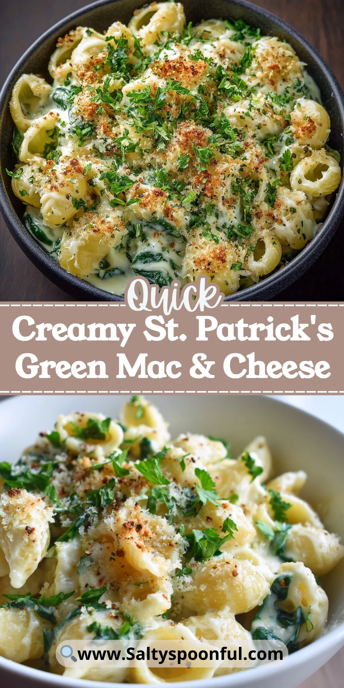 Creamy St. Patrick's Green Mac & Cheese