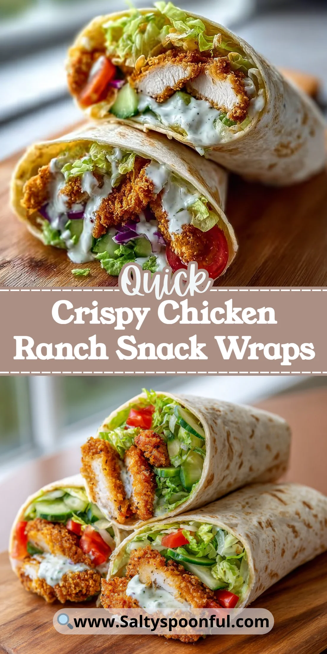 Crispy Chicken Ranch Snack Wraps