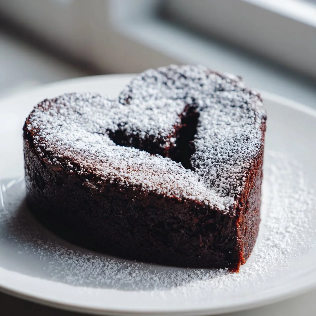 Dark Chocolate Melting Heart Cake