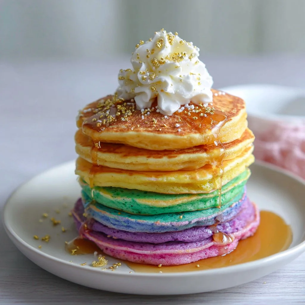Easy Rainbow Pancakes