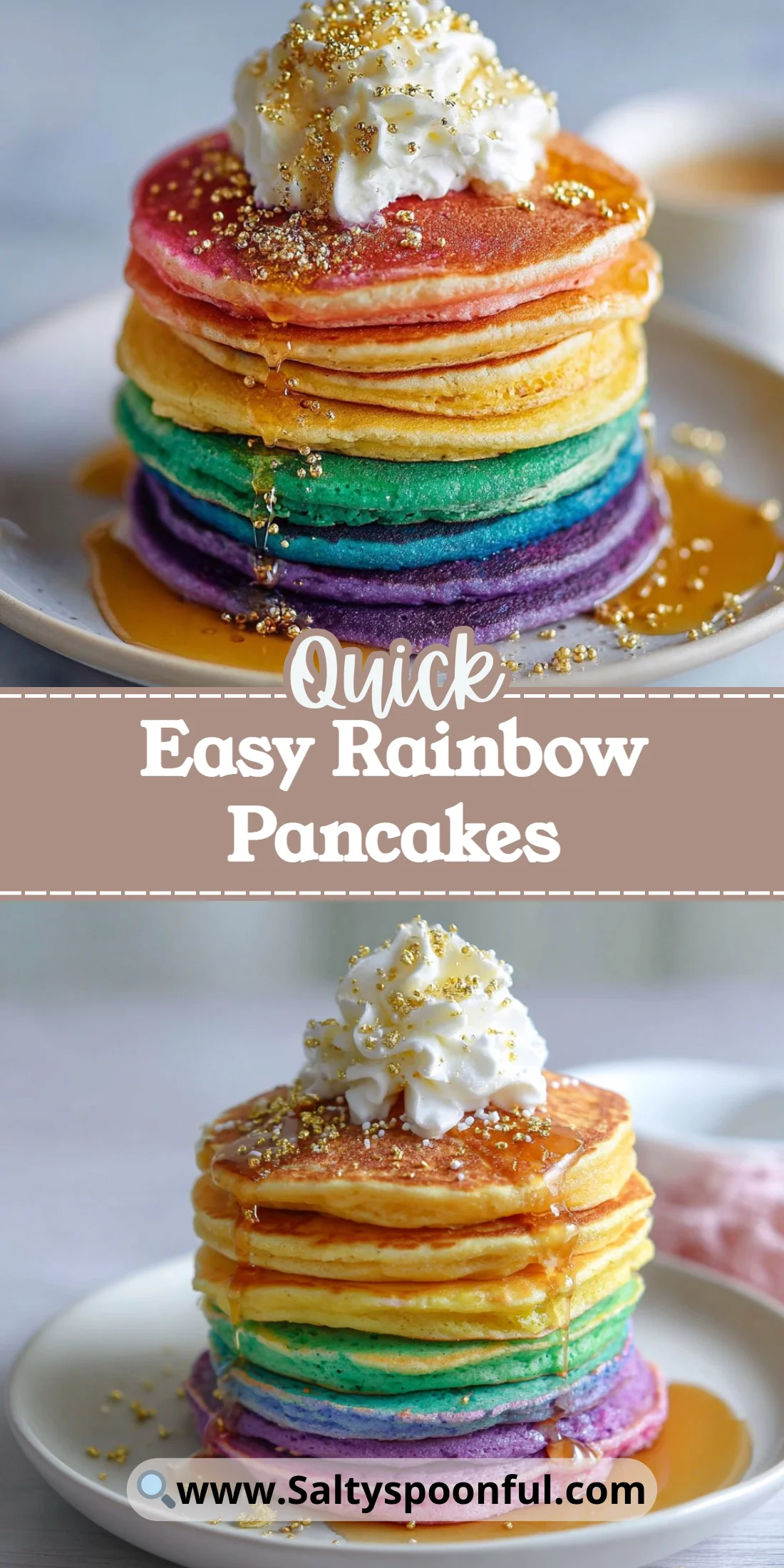 Easy Rainbow Pancakes