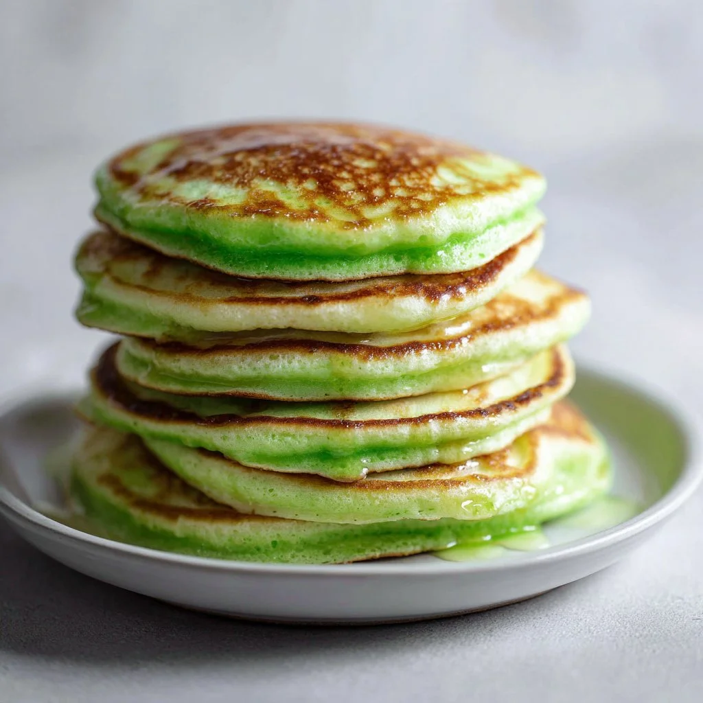 Fluffy St. Patrick's Day Green Buttermilk Pancakes
