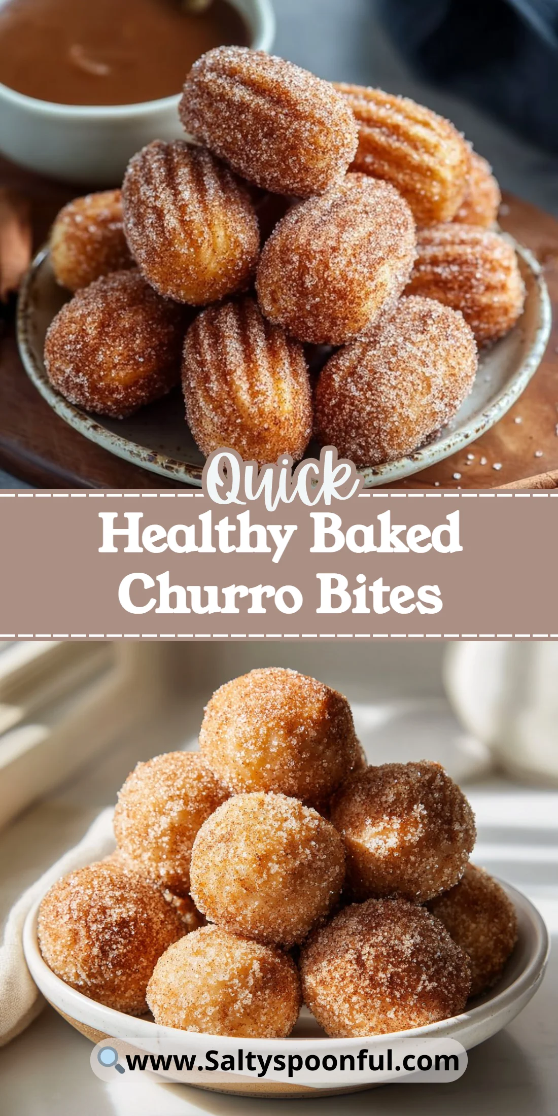 Healthy Baked Churro Bites