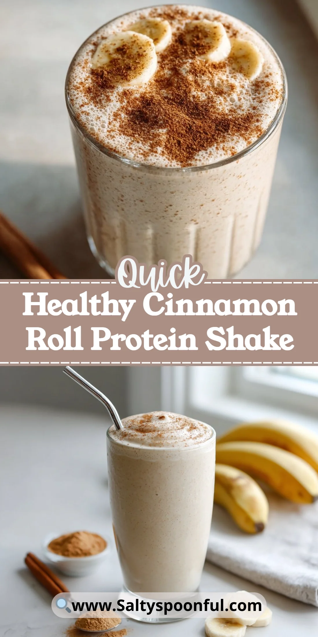 Healthy Cinnamon Roll Protein Shake