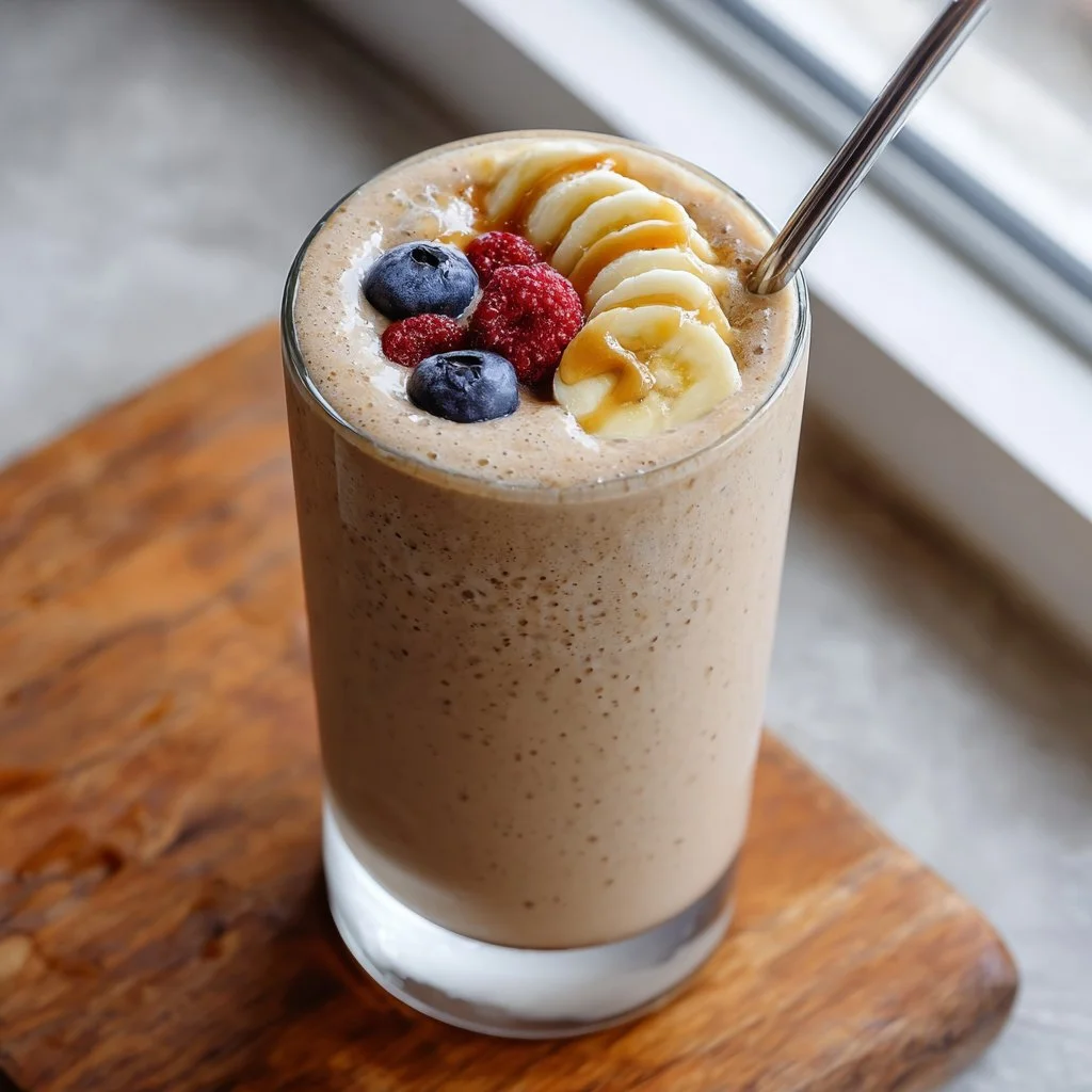 A selection of high protein smoothies in colorful glasses for a healthy diet