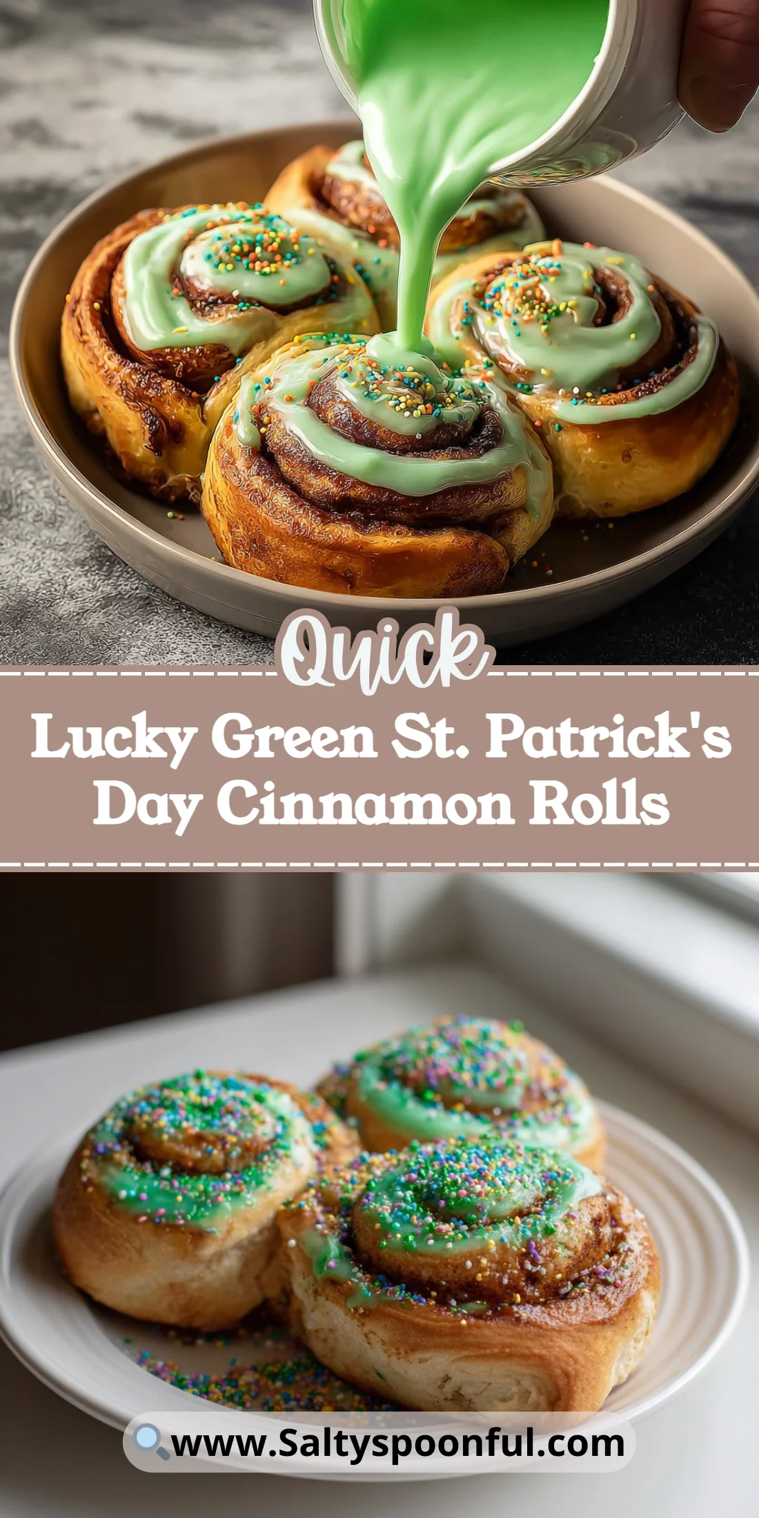 Lucky Green St. Patrick's Day Cinnamon Rolls