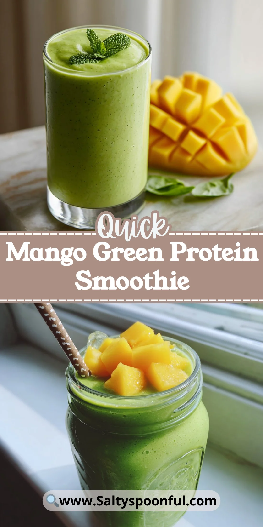 Mango Green Protein Smoothie