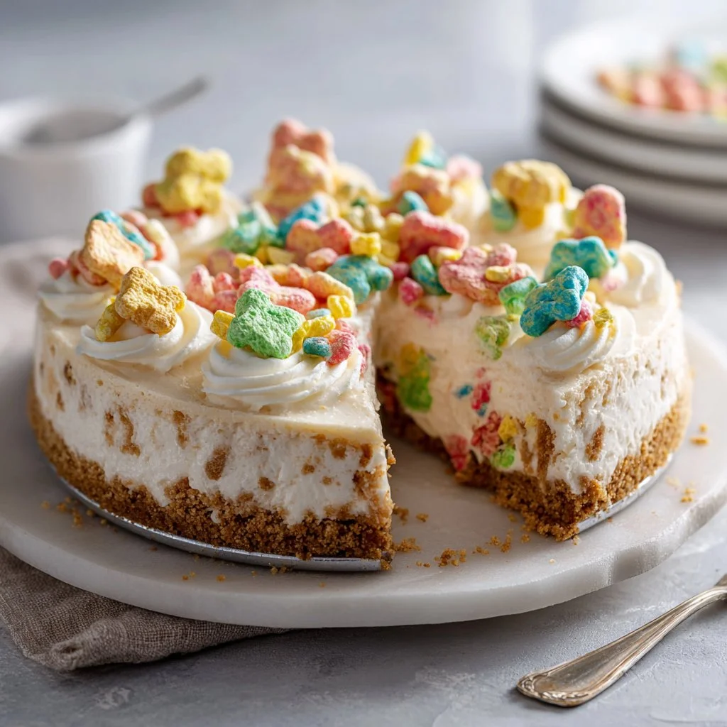 No-Bake Lucky Charms Cheesecake