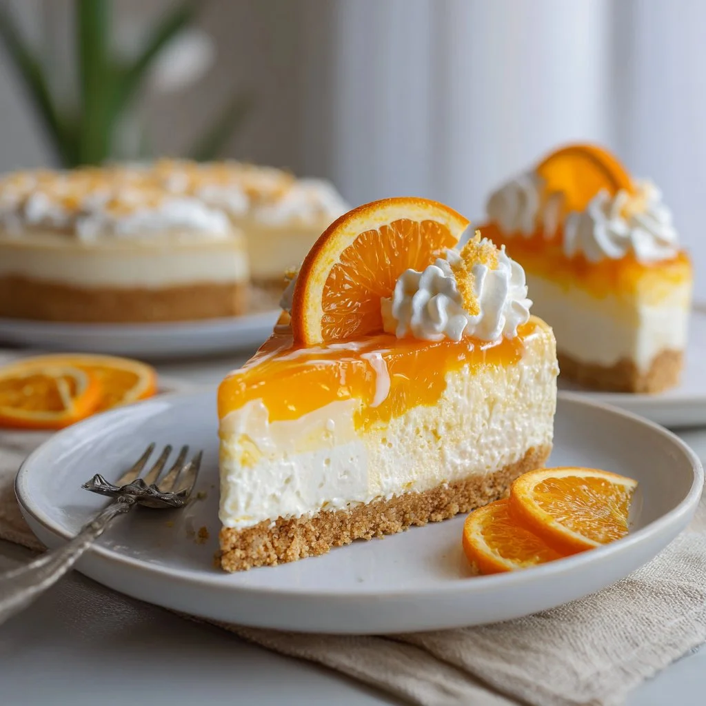 No-Bake Orange Creamsicle Cheesecake