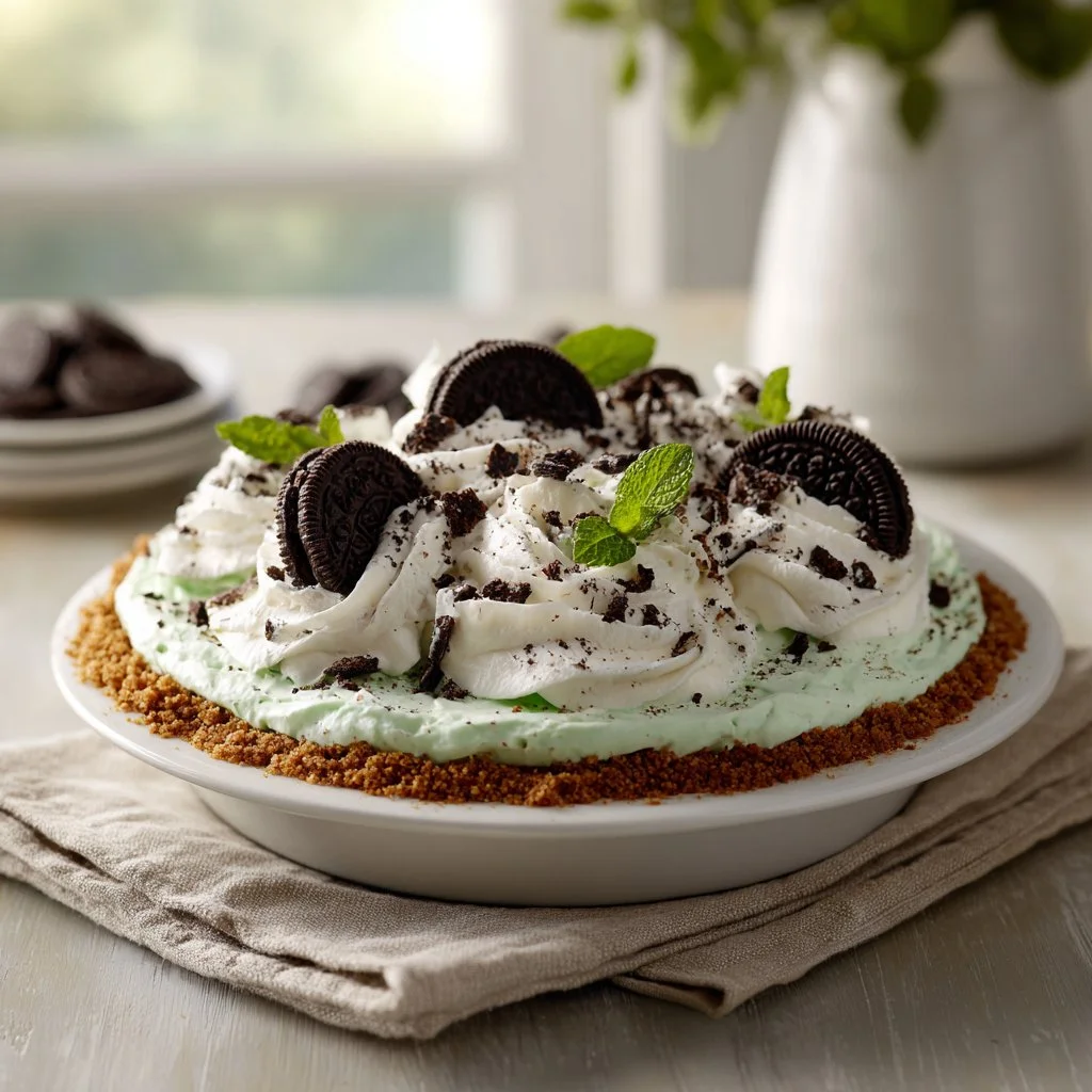 No-Bake Oreo Mint Pie