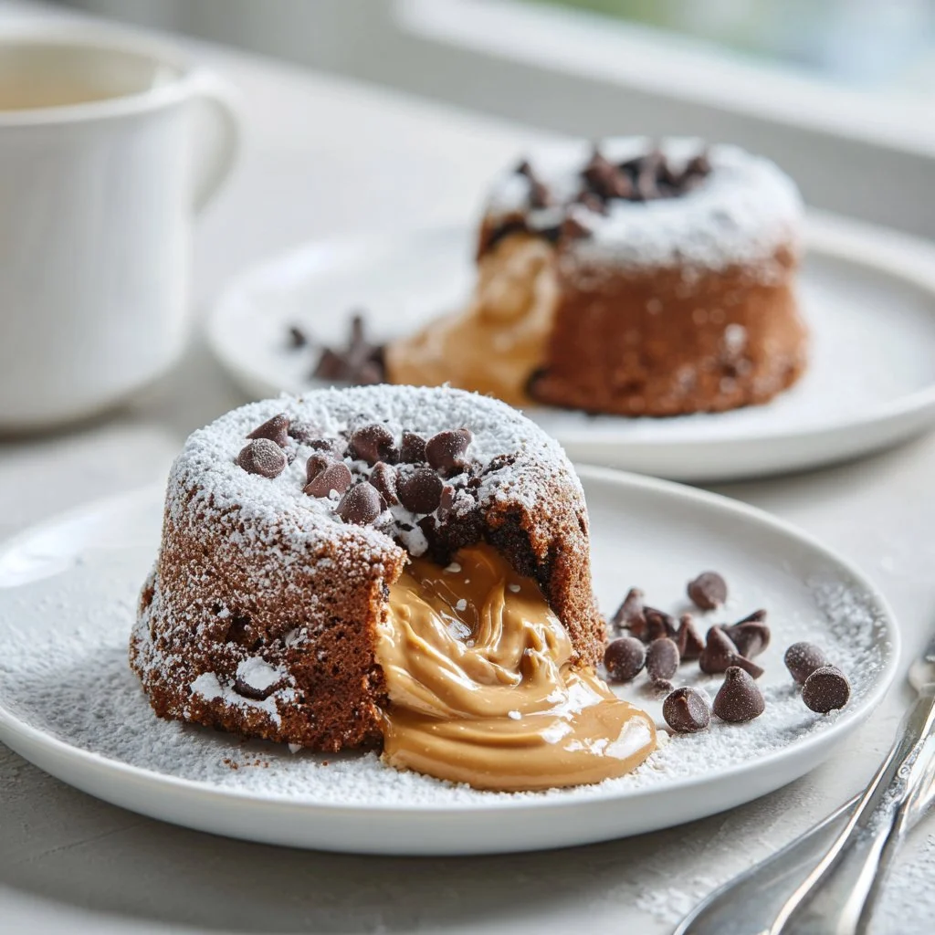 Olympic Peanut Butter Lava Cakes