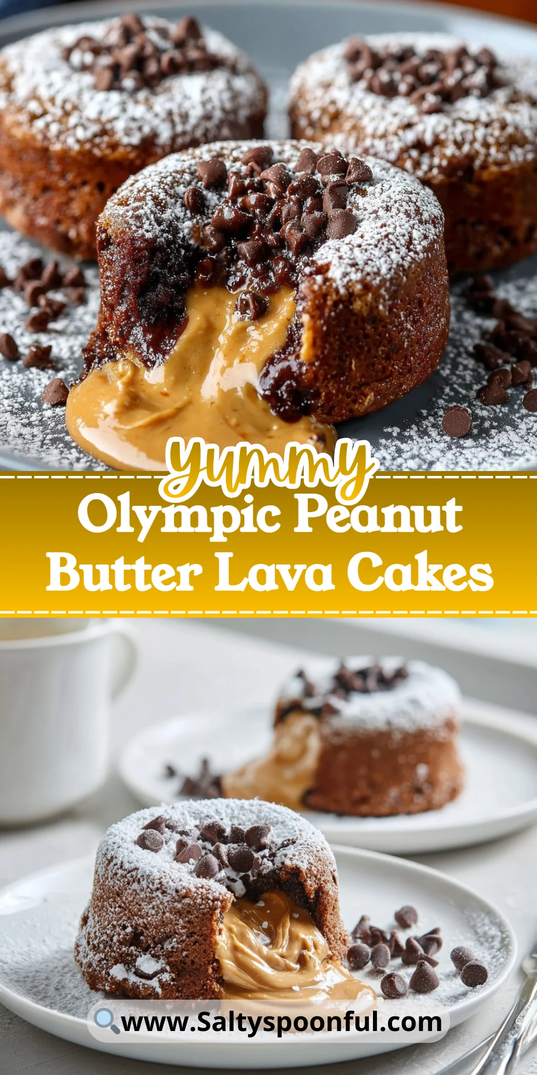 Olympic Peanut Butter Lava Cakes