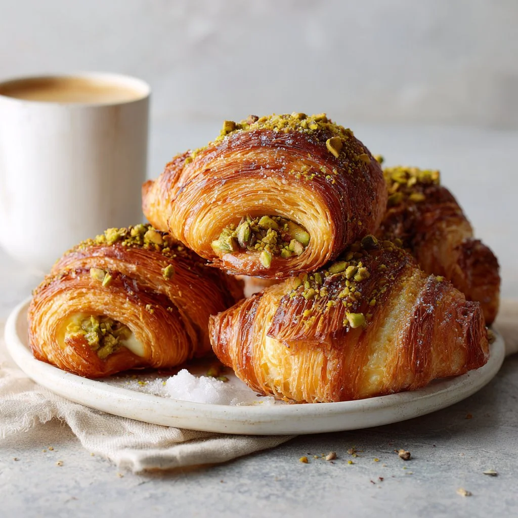Pistachio Kataifi Croissants