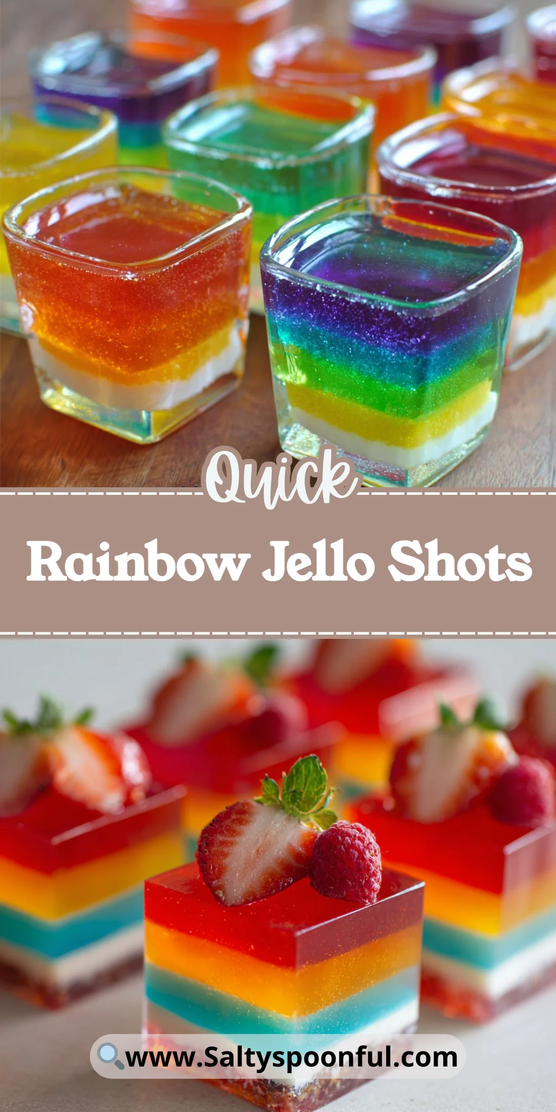 Rainbow Jello Shots