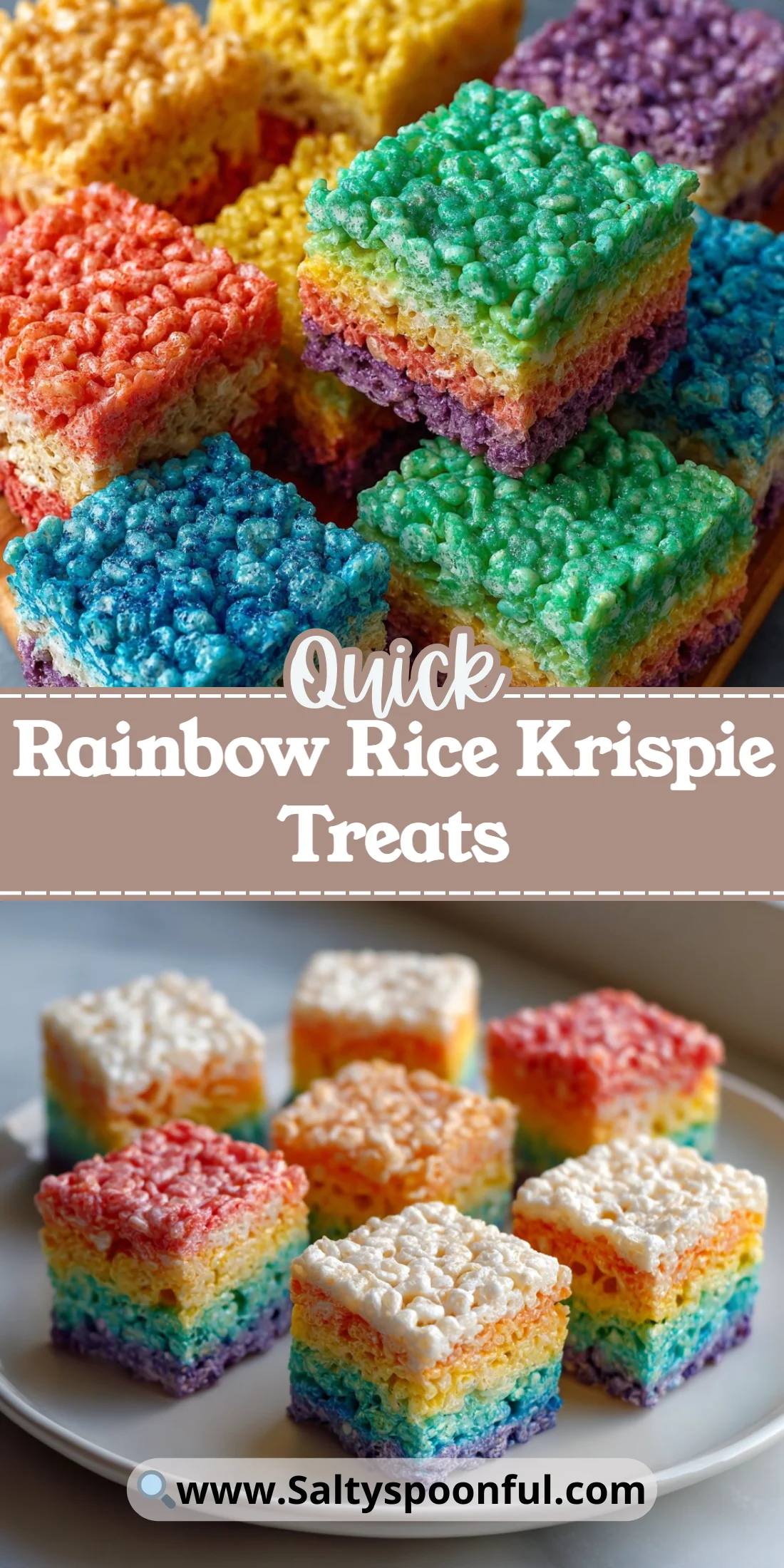Rainbow Rice Krispie Treats