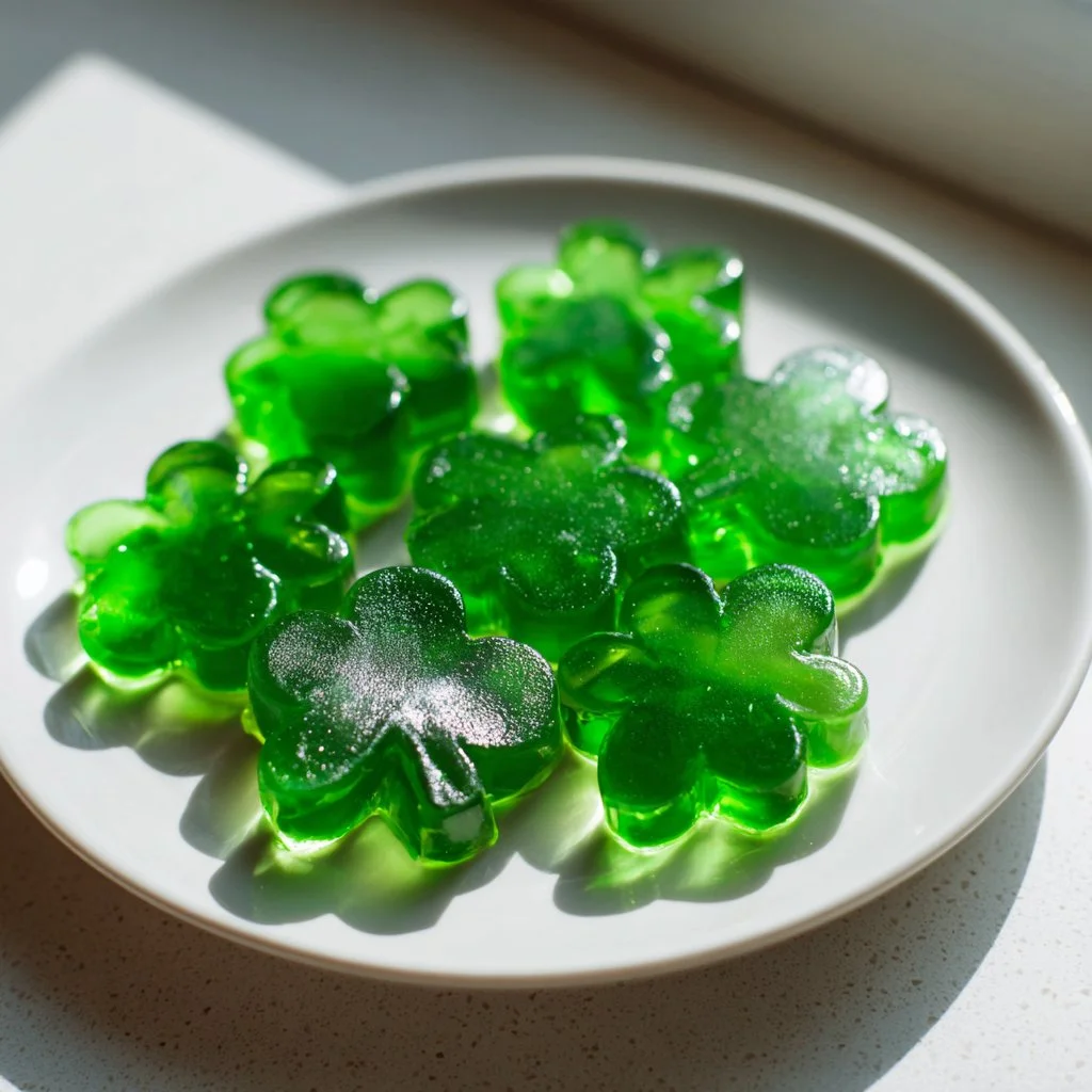 Shamrock Homemade Gummies with Jello