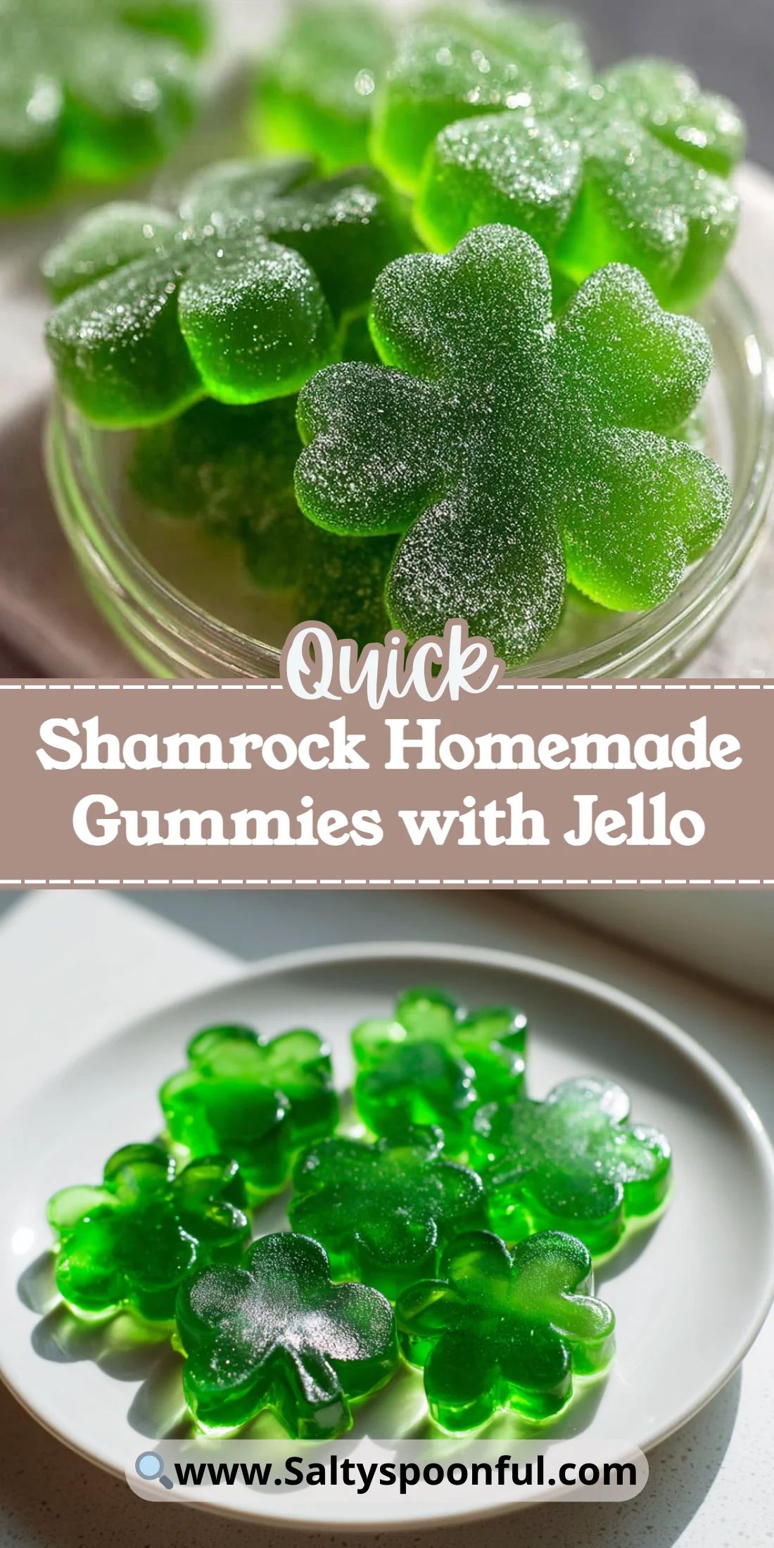 Shamrock Homemade Gummies with Jello