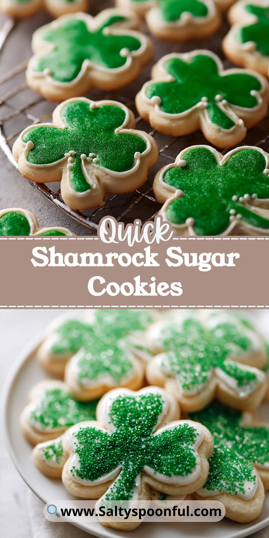 Shamrock Sugar Cookies