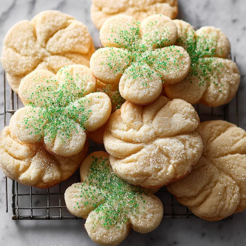 Soft vanilla bean sugar cookies on a plate with sugar sprinkles