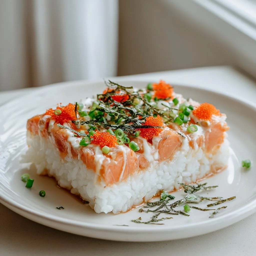 Spicy Salmon Sushi Bake Recipe