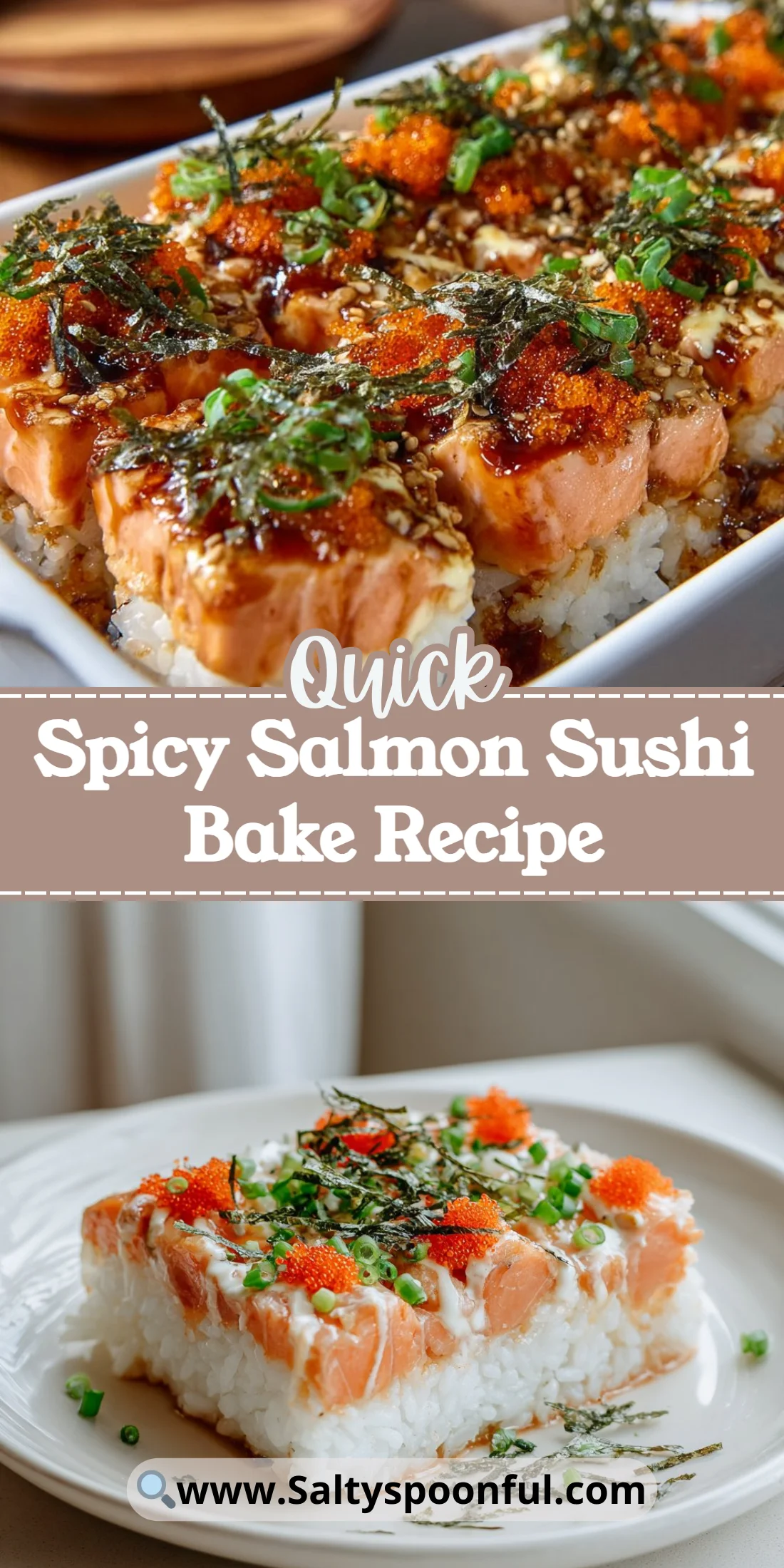 Spicy Salmon Sushi Bake Recipe
