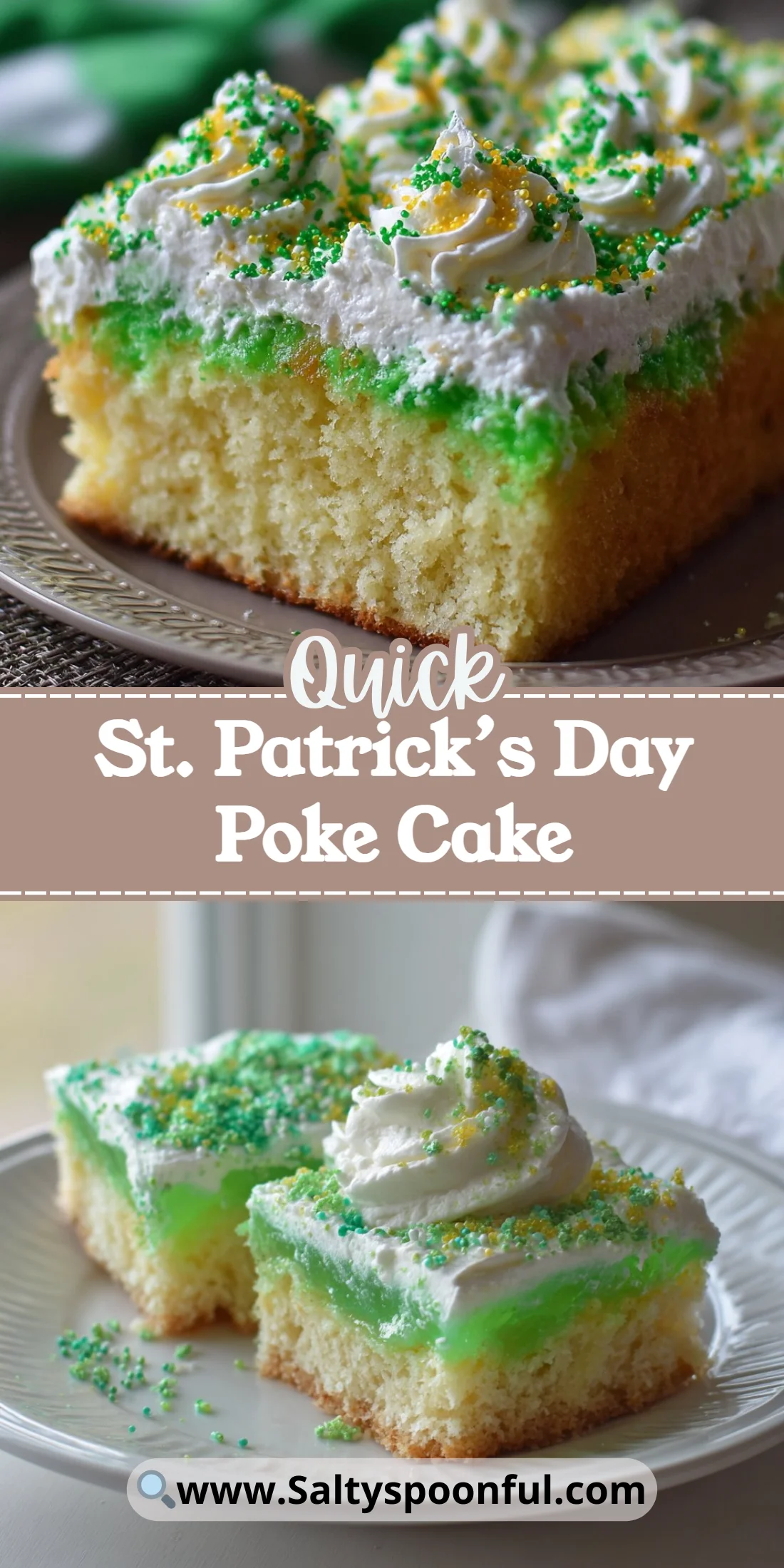 St. Patrick’s Day Poke Cake