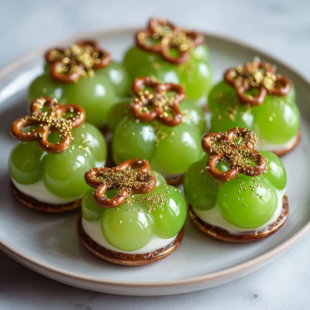 Colorful decorative dipped grapes perfect for St. Patrick's Day snacks