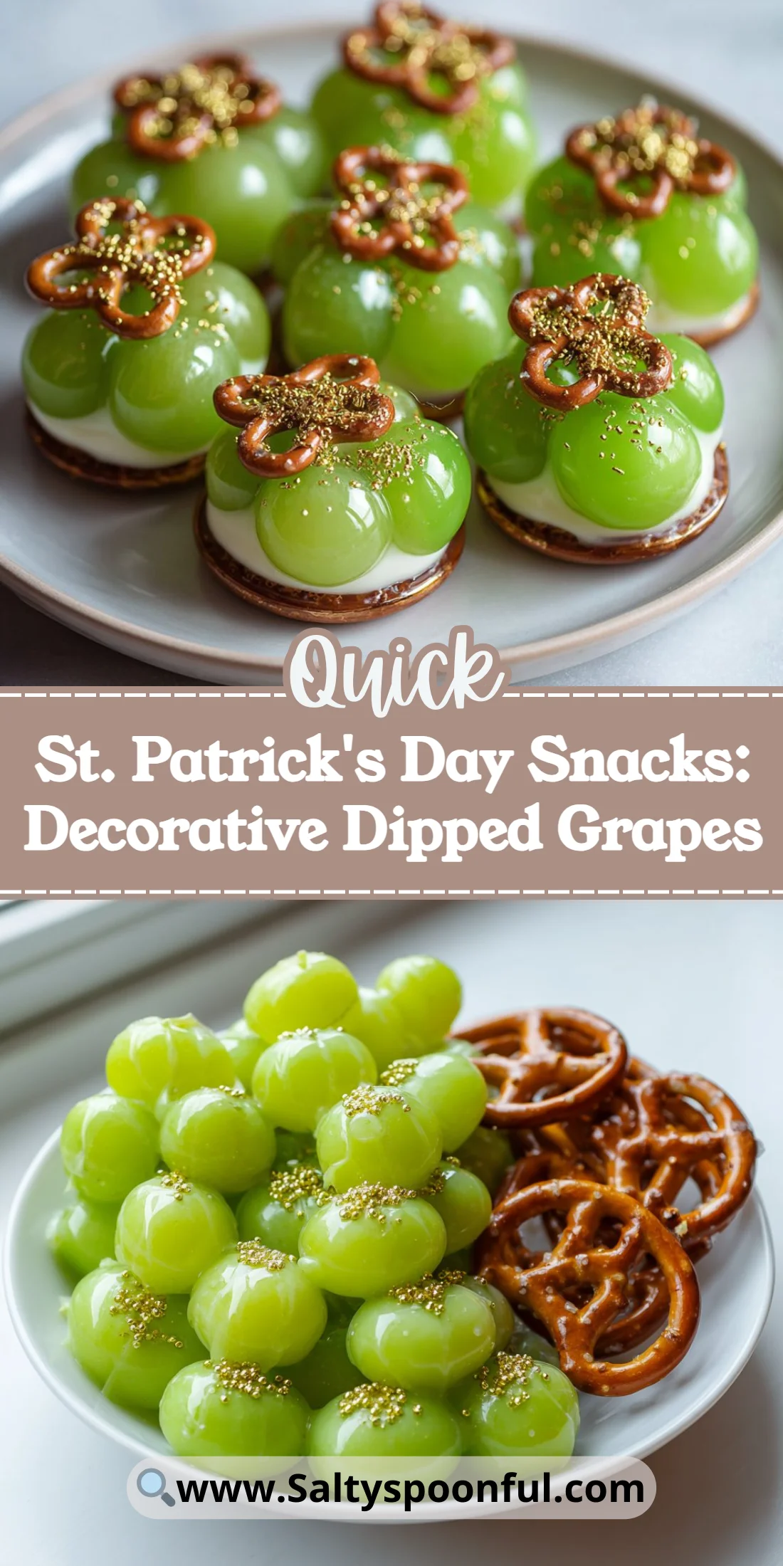 St. Patrick's Day Snacks: Decorative Dipped Grapes