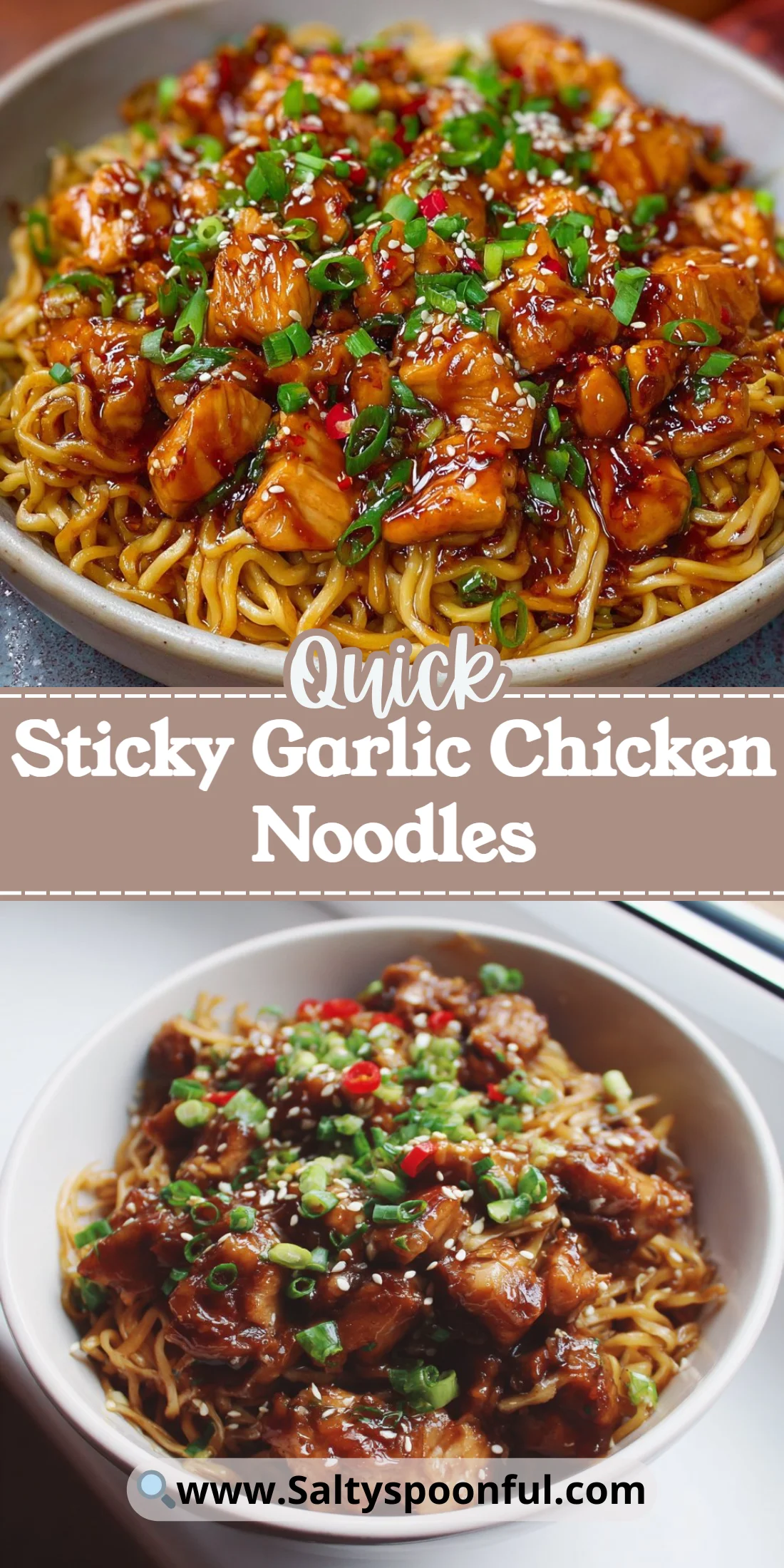 Sticky Garlic Chicken Noodles
