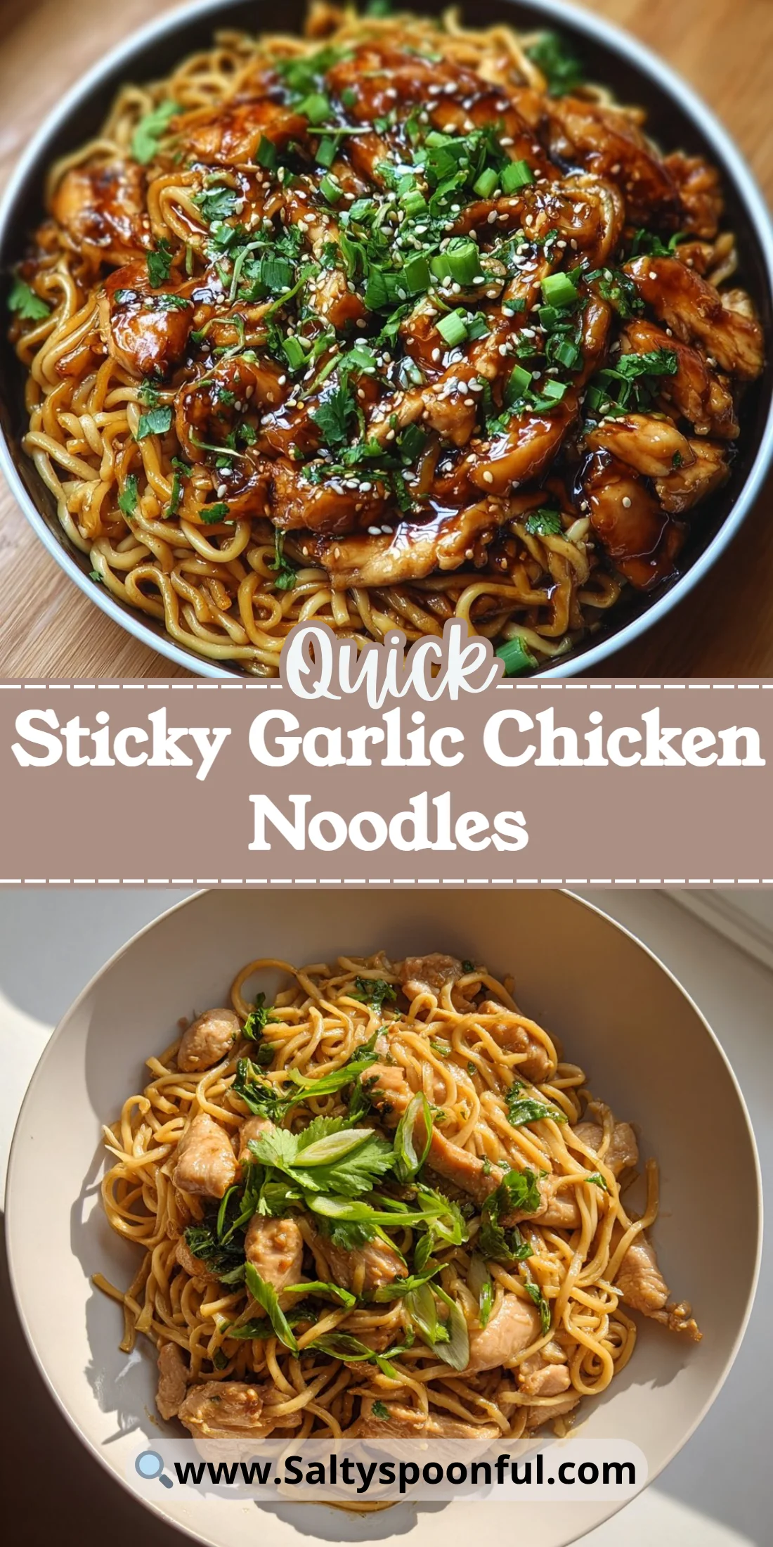 Sticky Garlic Chicken Noodles