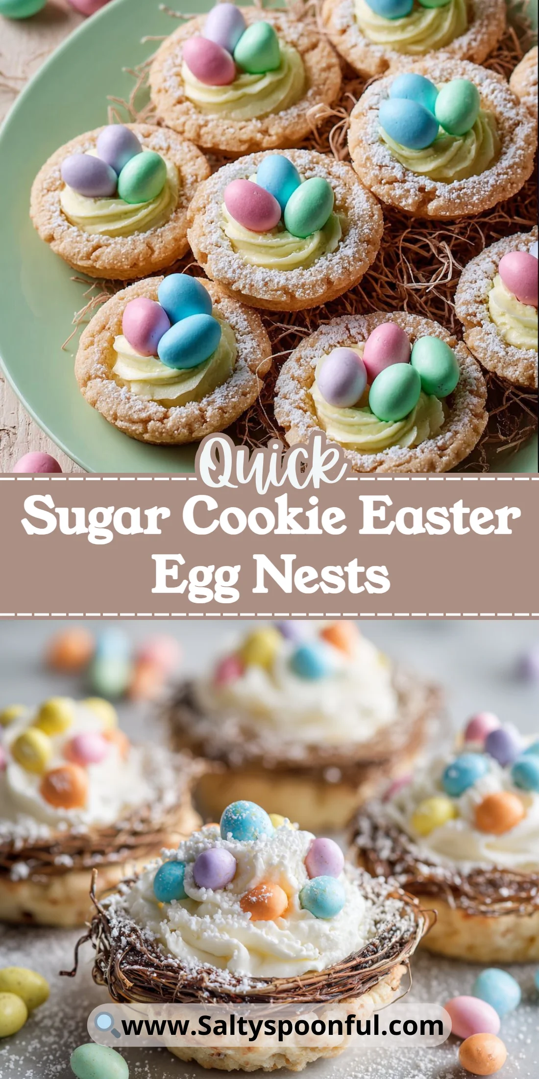 Sugar Cookie Easter Egg Nests