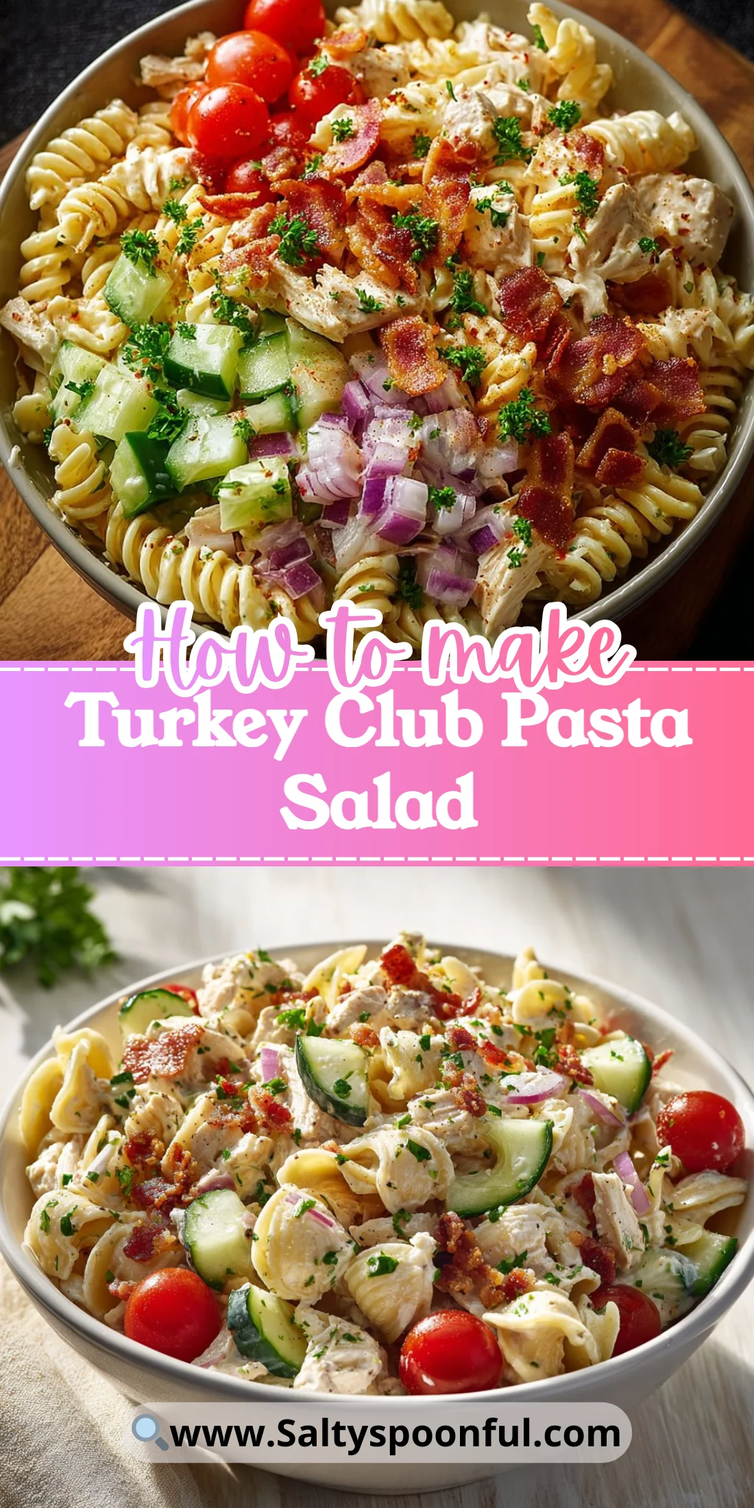 Turkey Club Pasta Salad