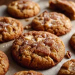 Delicious homemade apple cookies with chunks of apple and spices.