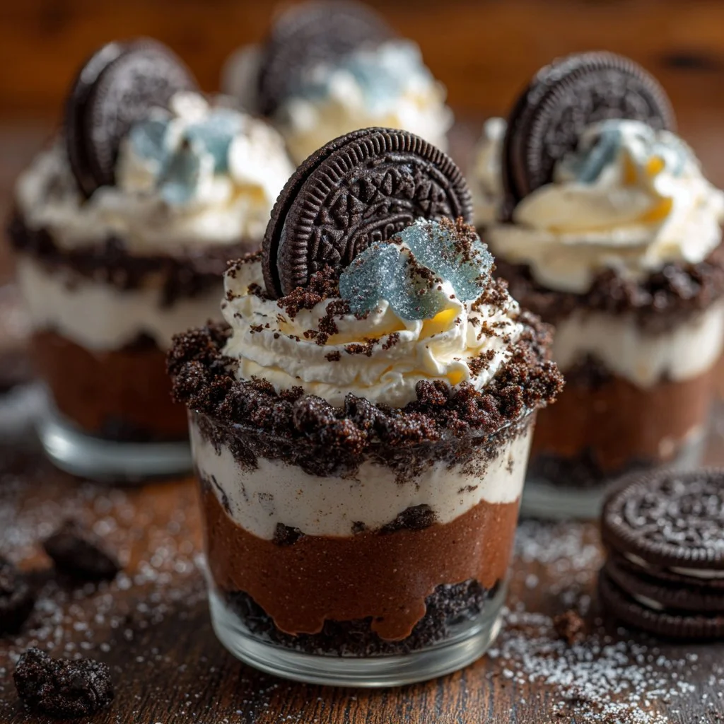 Earth Day Oreo Dirt Cake Cups